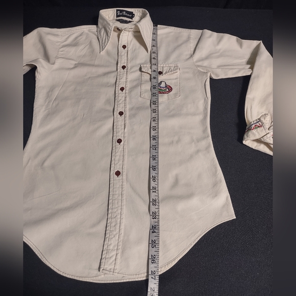 Bud Berma Vintage Men's Embroidered Button Down Shirt Sz 16 "Flaws" - Picture 10 of 12